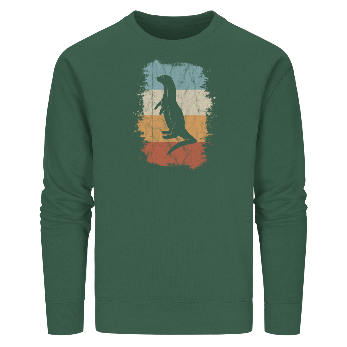 Retro Otter Fischotter Silhouette - Organic Basic Unisex Sweatshirt