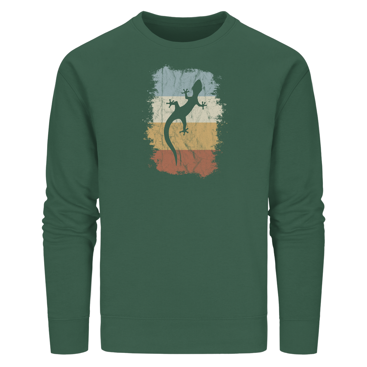 Retro Gecko Salamander Silhouette - Organic Basic Unisex Sweatshirt