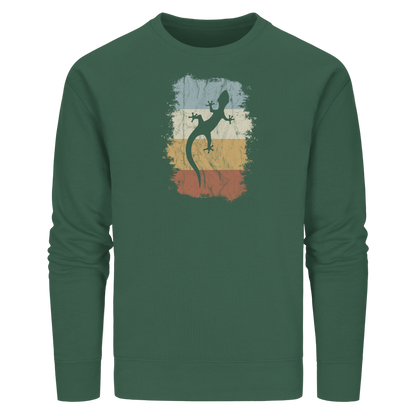 Retro Gecko Salamander Silhouette - Organic Basic Unisex Sweatshirt