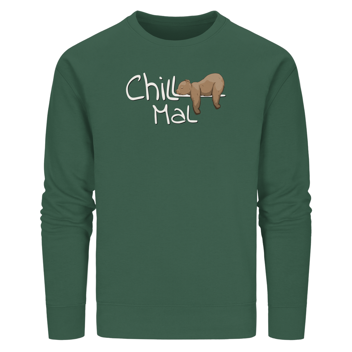 Chill Mal schläfriger Braunbär - Organic Basic Unisex Sweatshirt