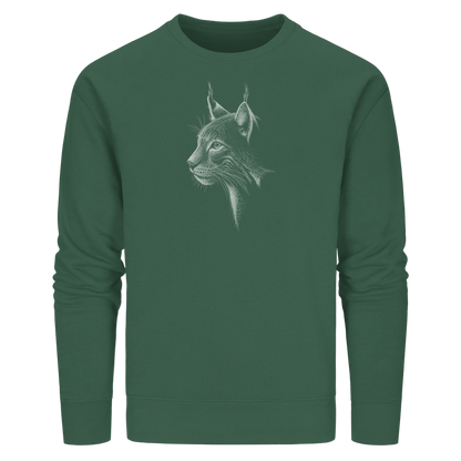 Luchs Kritzelkunst Wildkatze Illustration - Organic Basic Unisex Sweatshirt