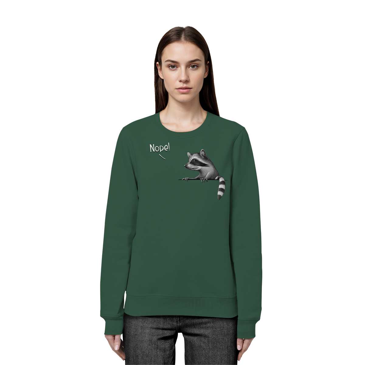 Nope! Frecher verwegener Waschbär - Organic Basic Unisex Sweatshirt