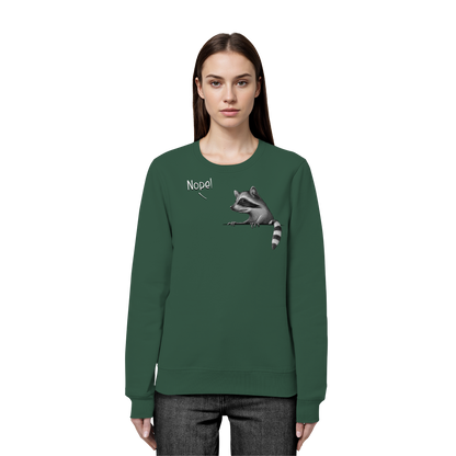 Nope! Frecher verwegener Waschbär - Organic Basic Unisex Sweatshirt