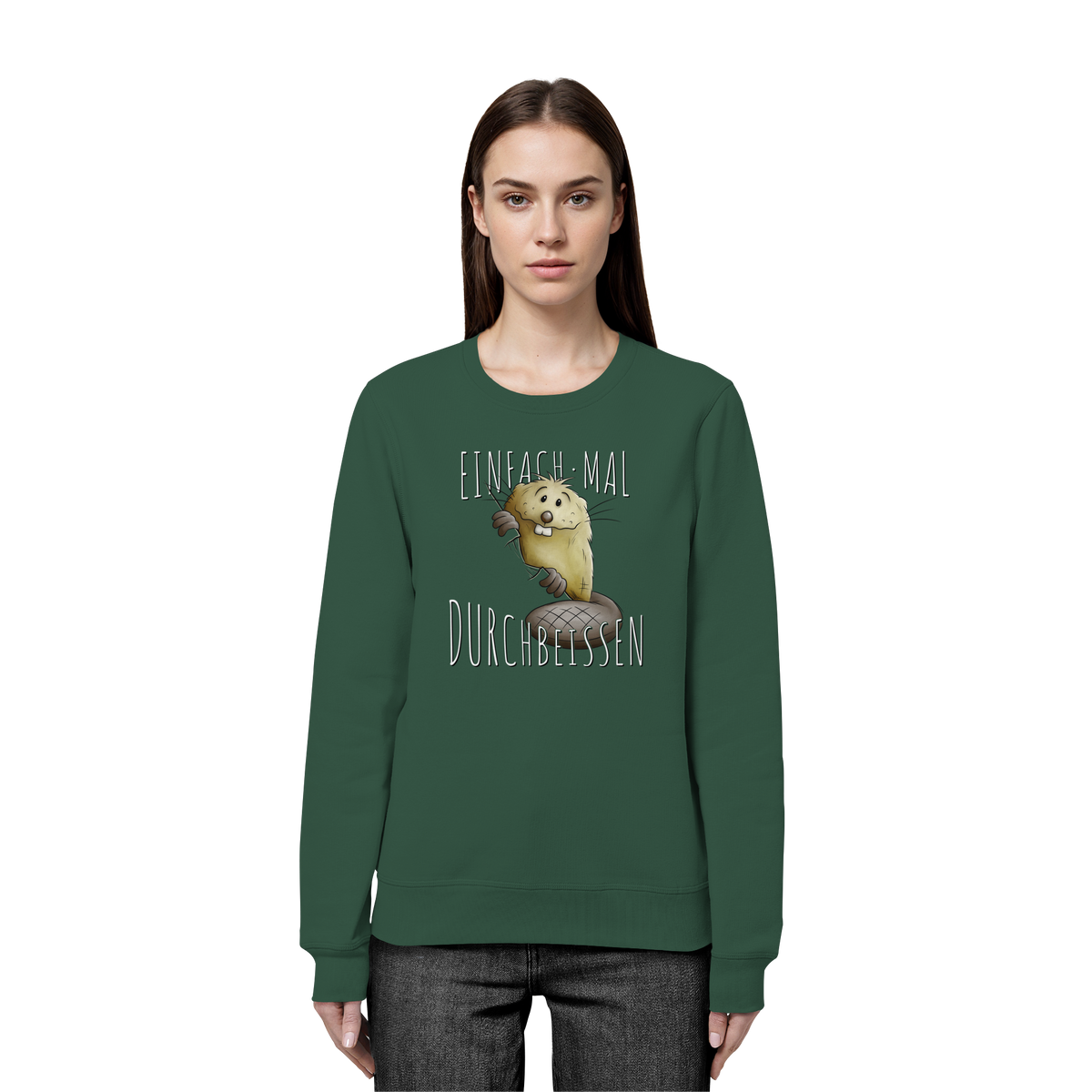 Einfach mal Durchbeissen Biber - Organic Basic Unisex Sweatshirt