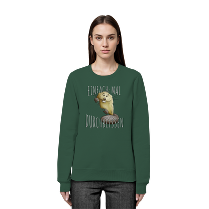Einfach mal Durchbeissen Biber - Organic Basic Unisex Sweatshirt