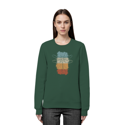 Retro Kunst Libelle | Vintage Dragonfly - Organic Basic Unisex Sweatshirt