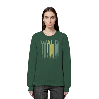Wald Retro Forst Schriftzug - Organic Basic Unisex Sweatshirt