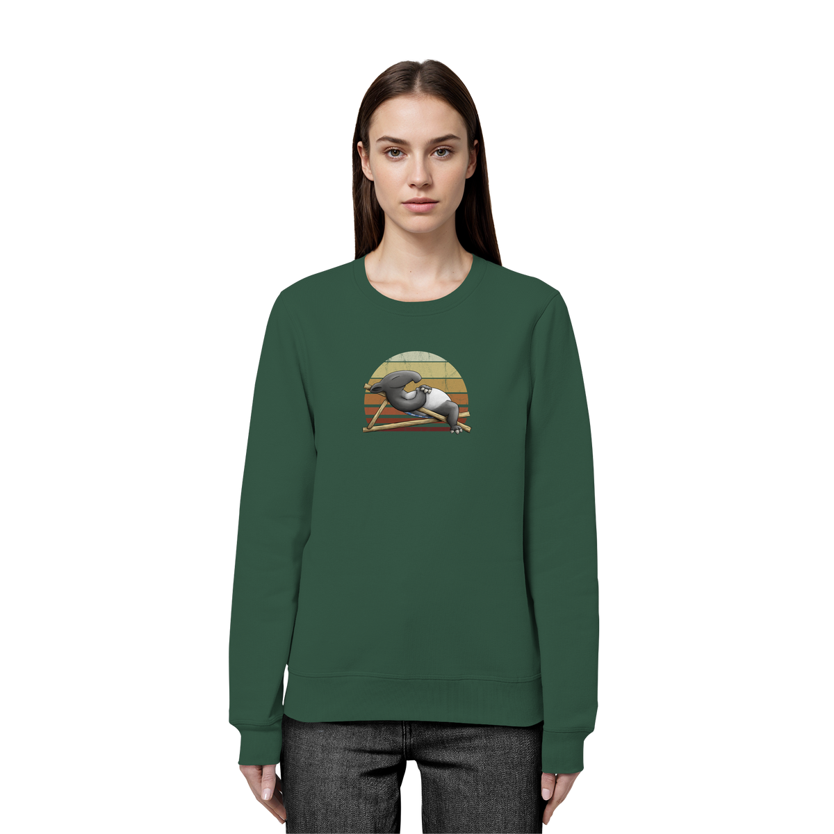 Lässiger Retro Sundown Tapir - Organic Basic Unisex Sweatshirt