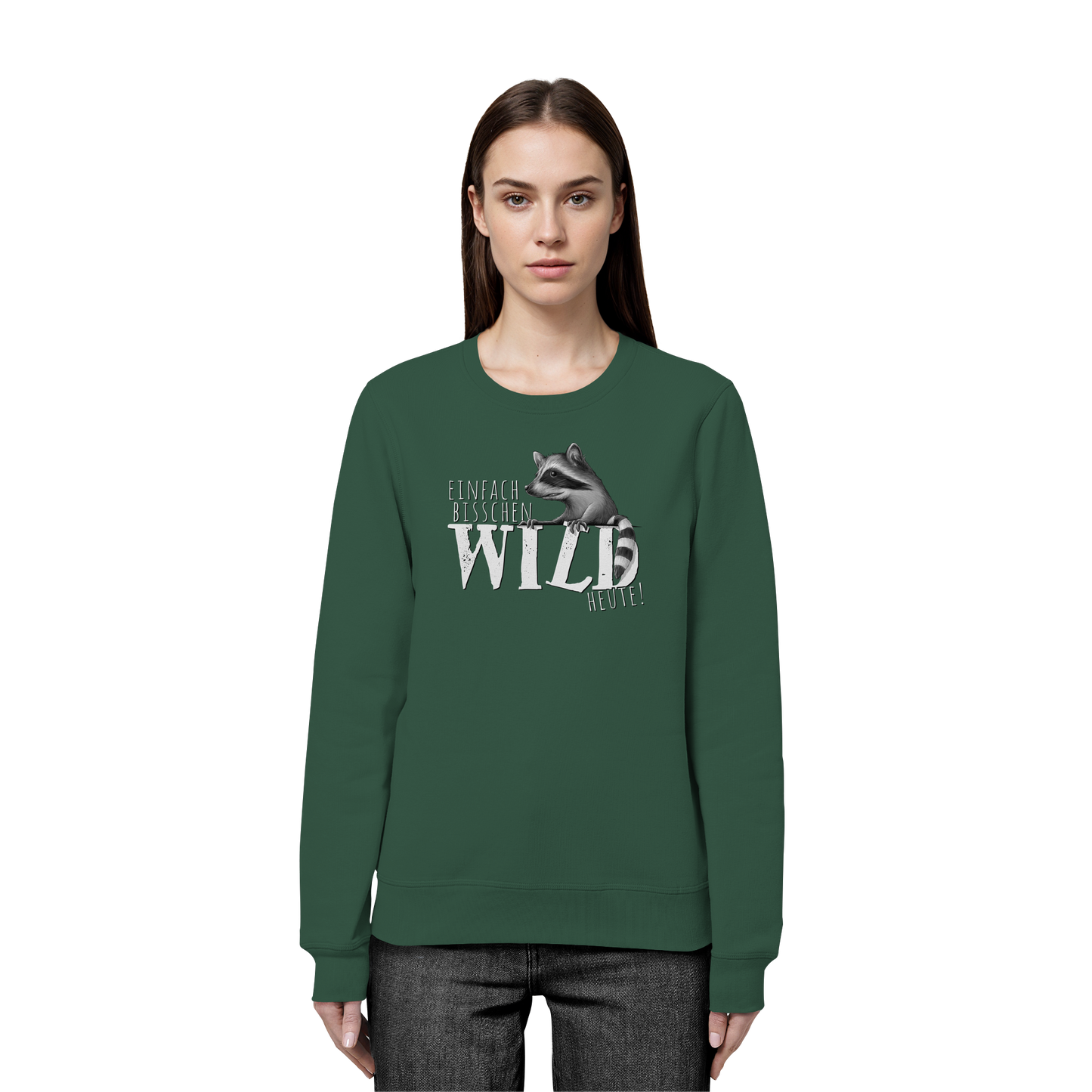 Bisschen wild heute! Waschbär - Organic Basic Unisex Sweatshirt