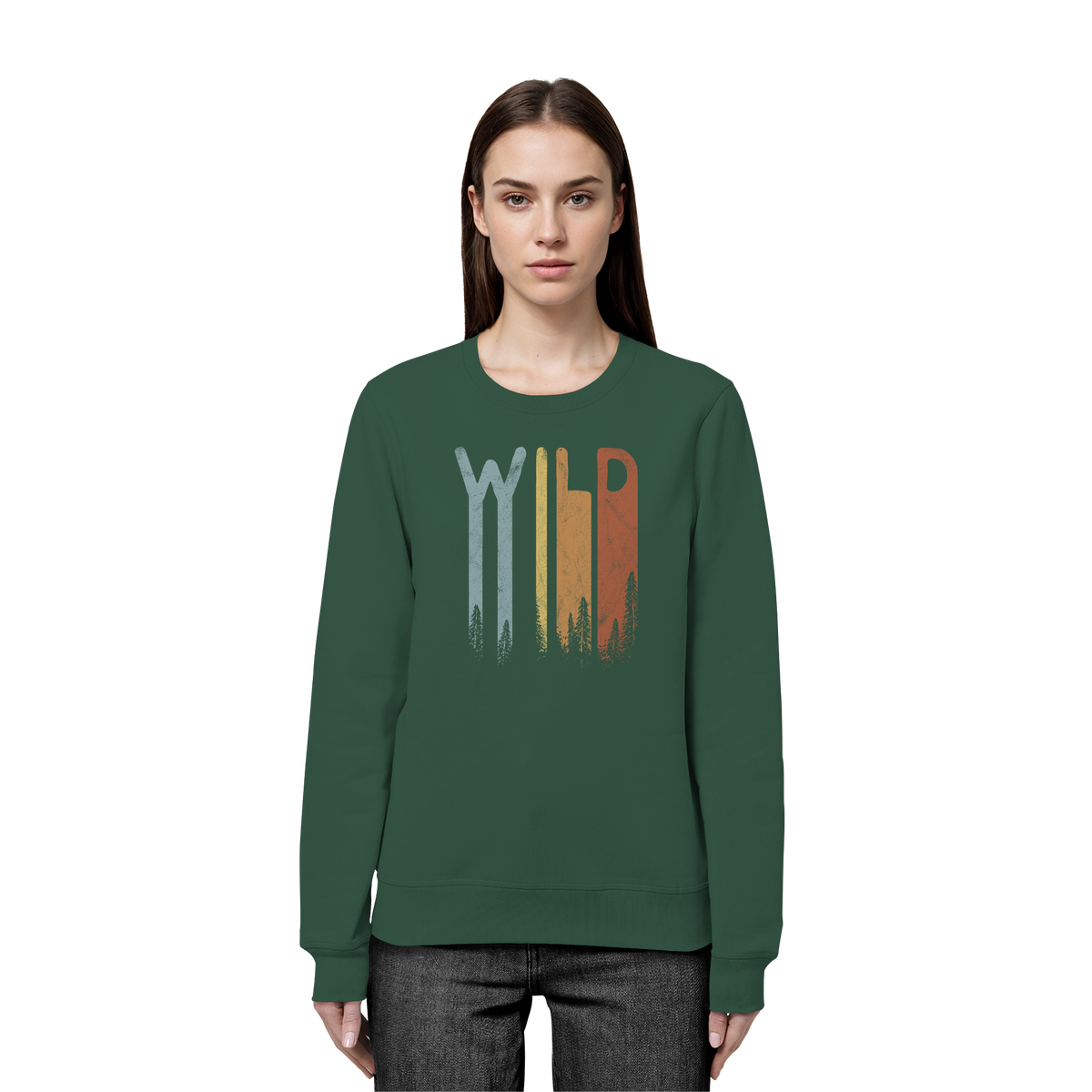 Wild Retro Schriftzug - Organic Basic Unisex Sweatshirt