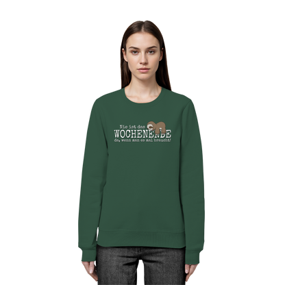 Kawaii Faultier Wochenende - Organic Basic Unisex Sweatshirt
