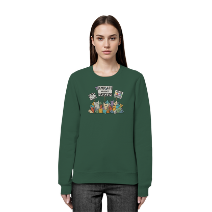 Demo-Katzen gegen Faschismus und für Vielfalt - Organic Basic Unisex Sweatshirt