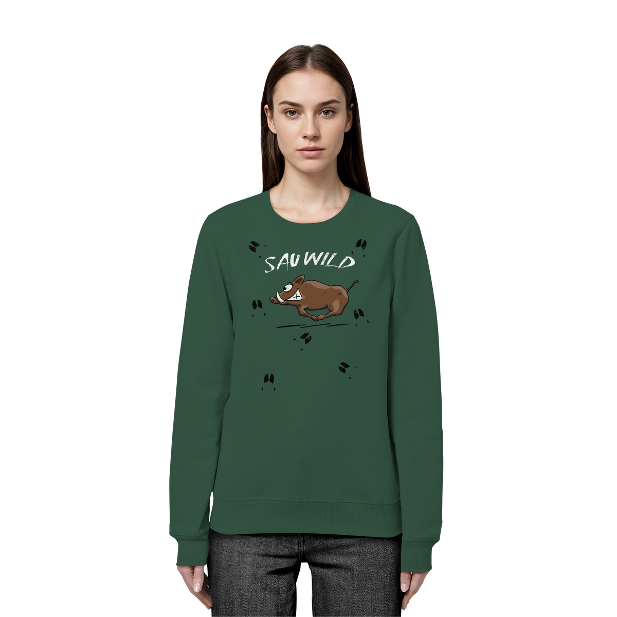 Sauwild wilde Sau | Wildschwein Keiler - Organic Basic Unisex Sweatshirt