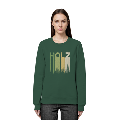 Holz Retro Wald Schriftzug - Organic Basic Unisex Sweatshirt