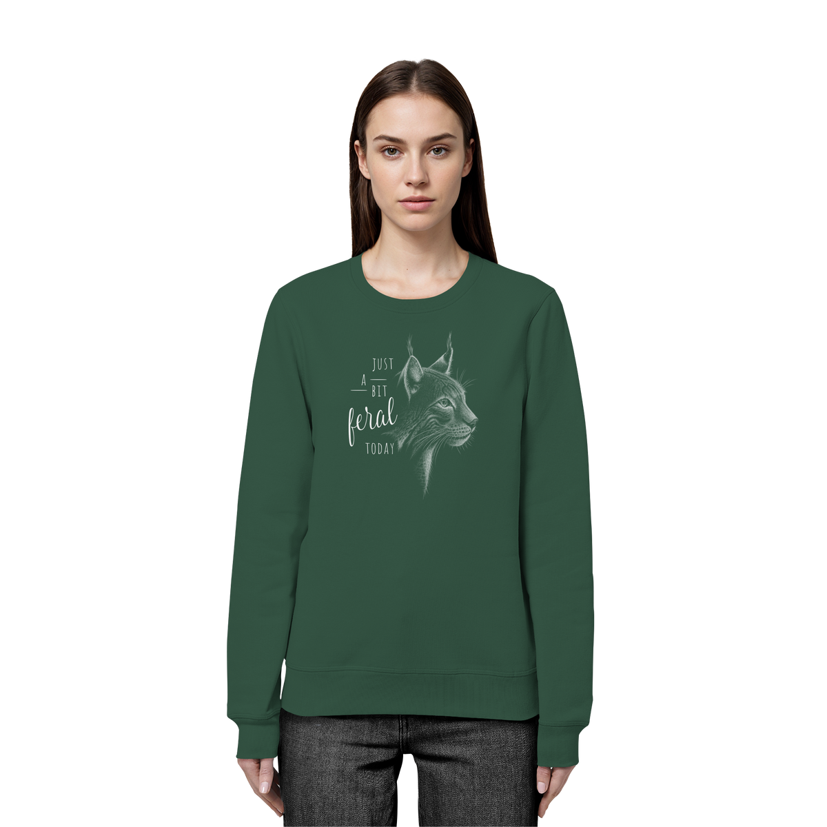 Just A Bit Feral Today! Wildkatze - Organic Basic Unisex Sweatshirt
