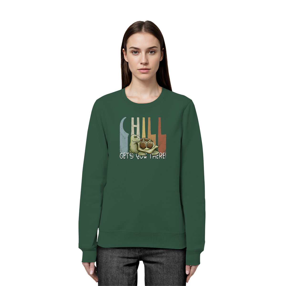 Gechillt gemütliche Schildkröte - Organic Basic Unisex Sweatshirt