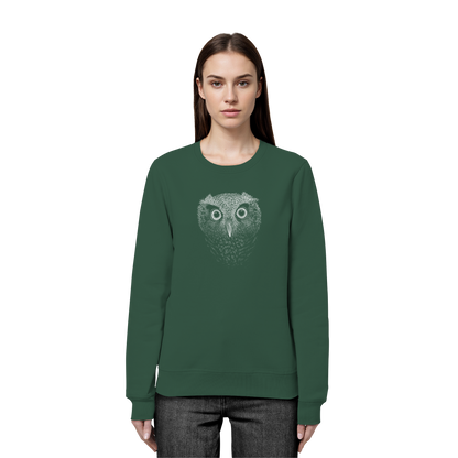 Eule Kritzelkunst Illustration - Organic Basic Unisex Sweatshirt