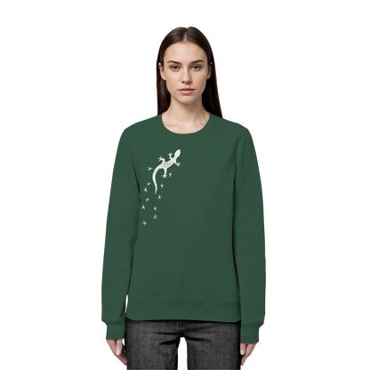 Gecko Eidechse Silhouette hell - Organic Basic Unisex Sweatshirt