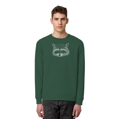 Waschbär Illustration Kritzelkunst - Organic Basic Unisex Sweatshirt