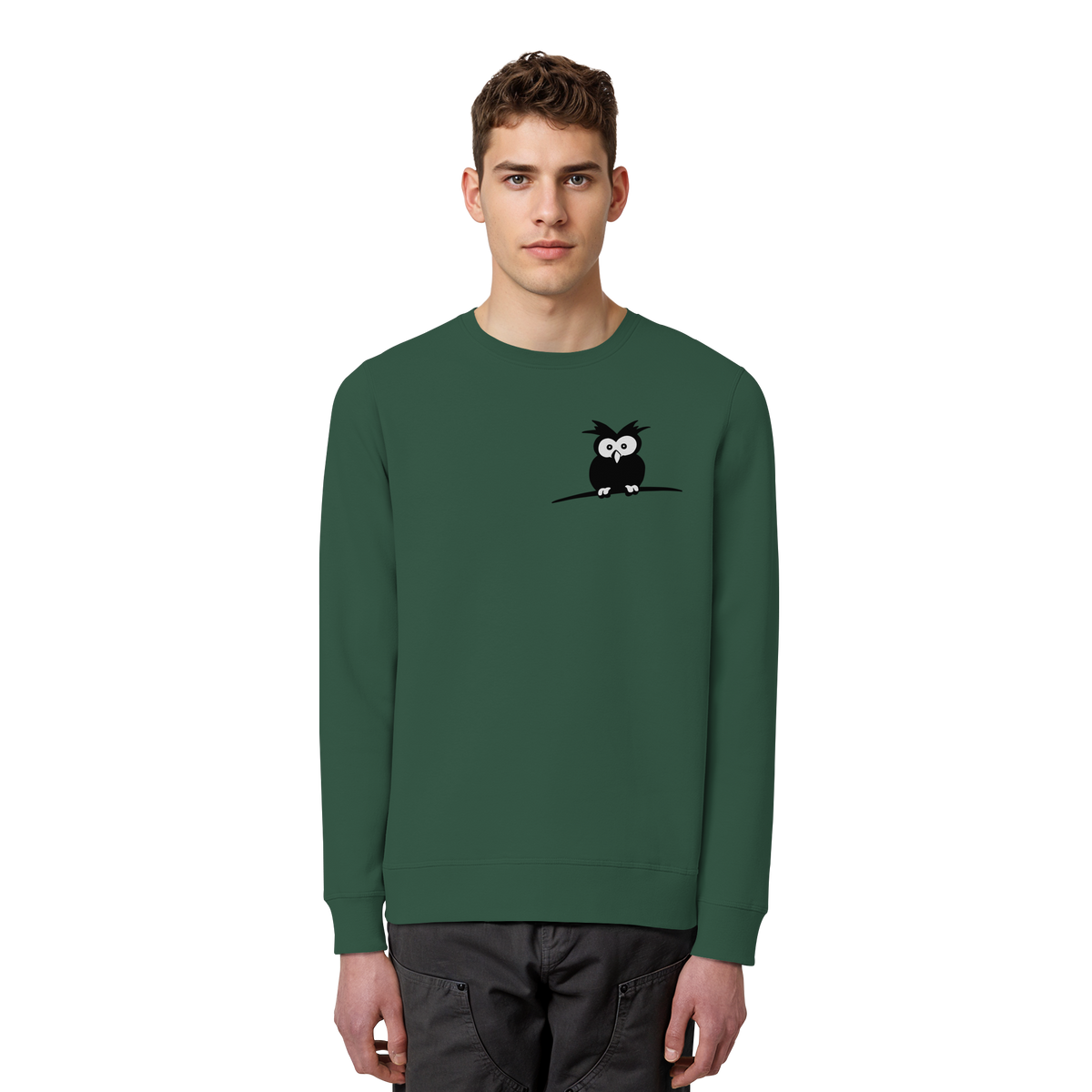Kleine struppige Eule - Organic Basic Unisex Sweatshirt