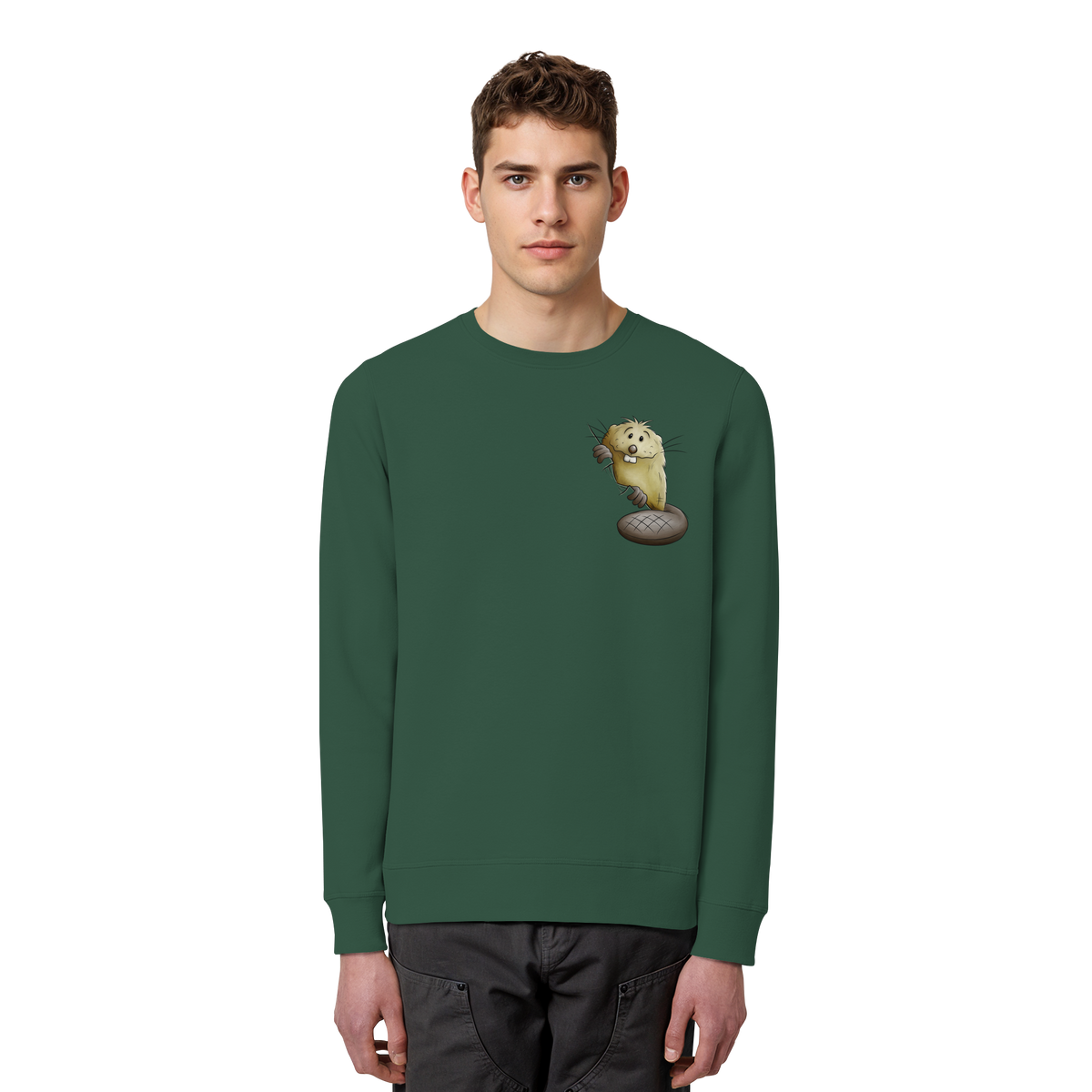 Lustiger frecher Biber - Organic Basic Unisex Sweatshirt
