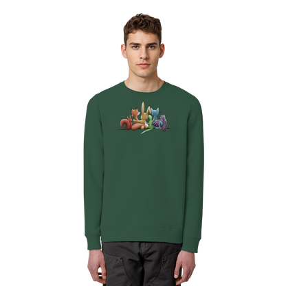Regenbogen Tiere für Freundschaft, Toleranz und Vielfalt - Organic Basic Unisex Sweatshirt