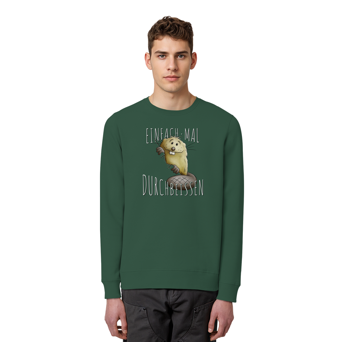 Einfach mal Durchbeissen Biber - Organic Basic Unisex Sweatshirt