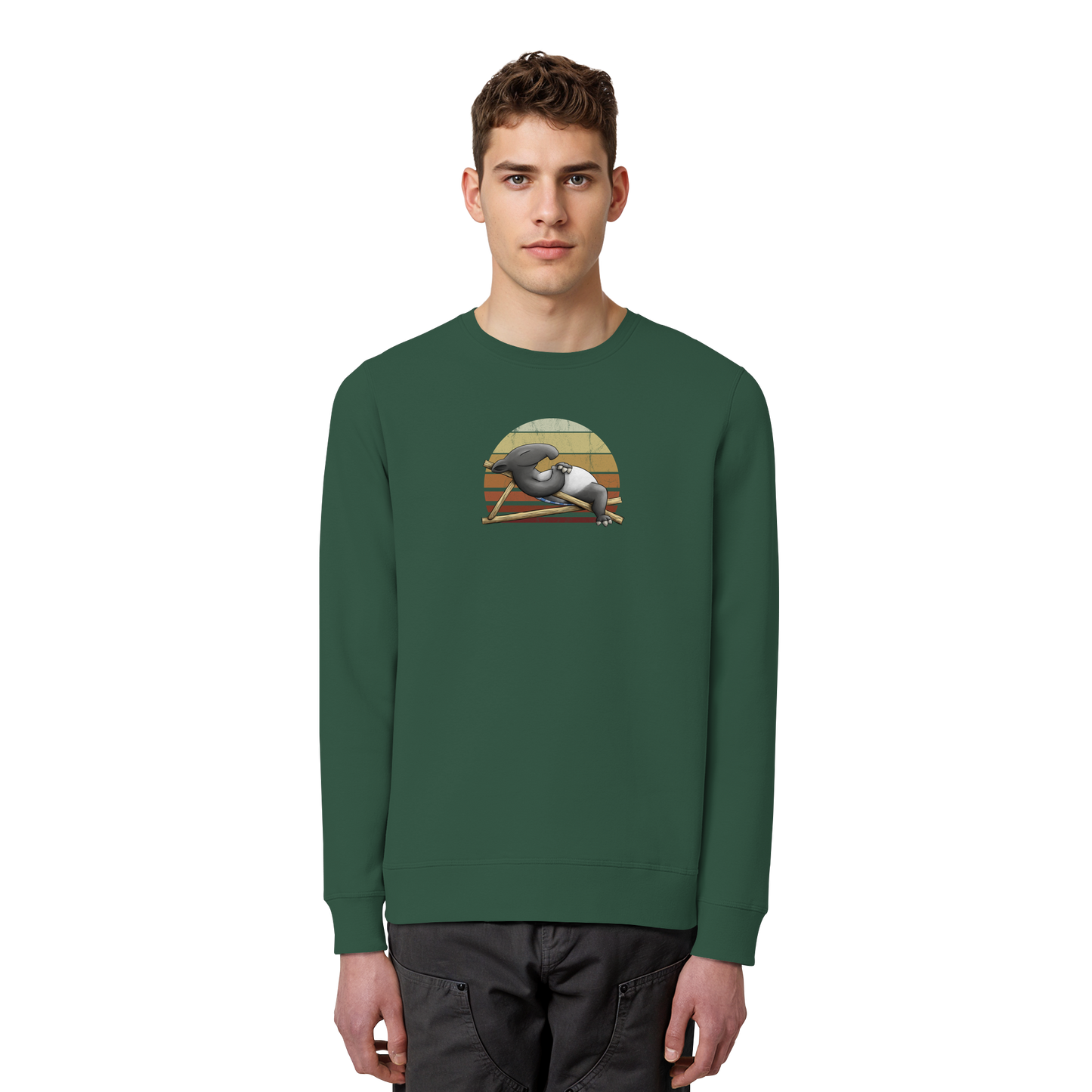 Lässiger Retro Sundown Tapir - Organic Basic Unisex Sweatshirt