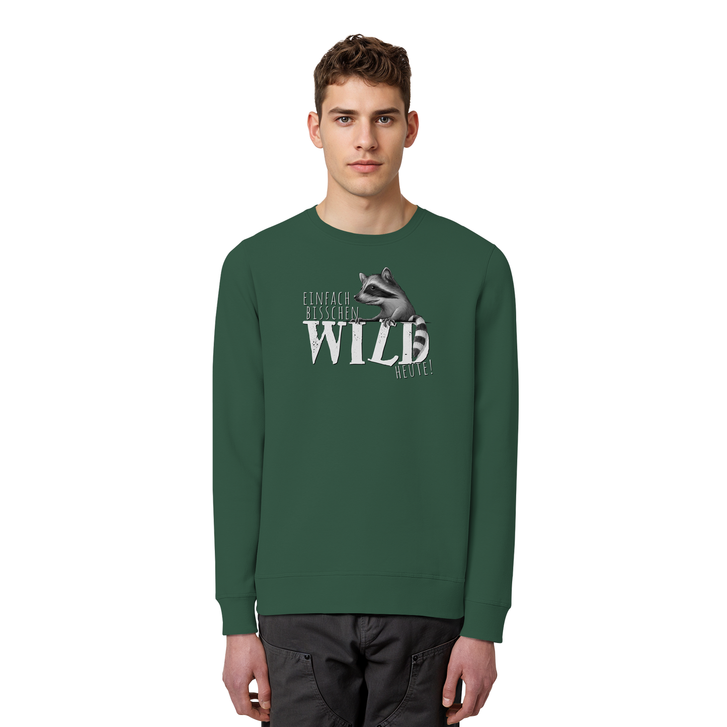 Bisschen wild heute! Waschbär - Organic Basic Unisex Sweatshirt