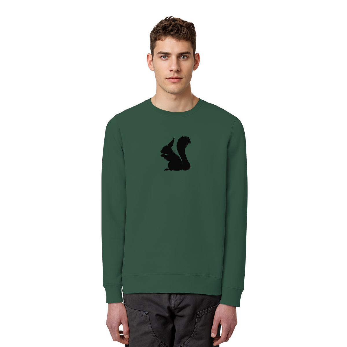 Eichhörnchen Silhouette - Organic Basic Unisex Sweatshirt
