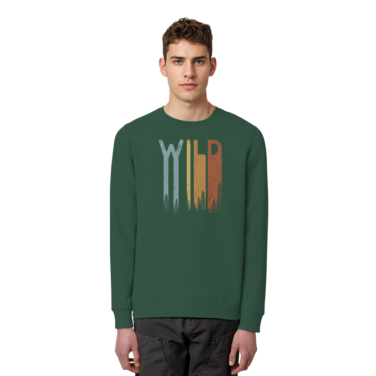 Wild Retro Schriftzug - Organic Basic Unisex Sweatshirt