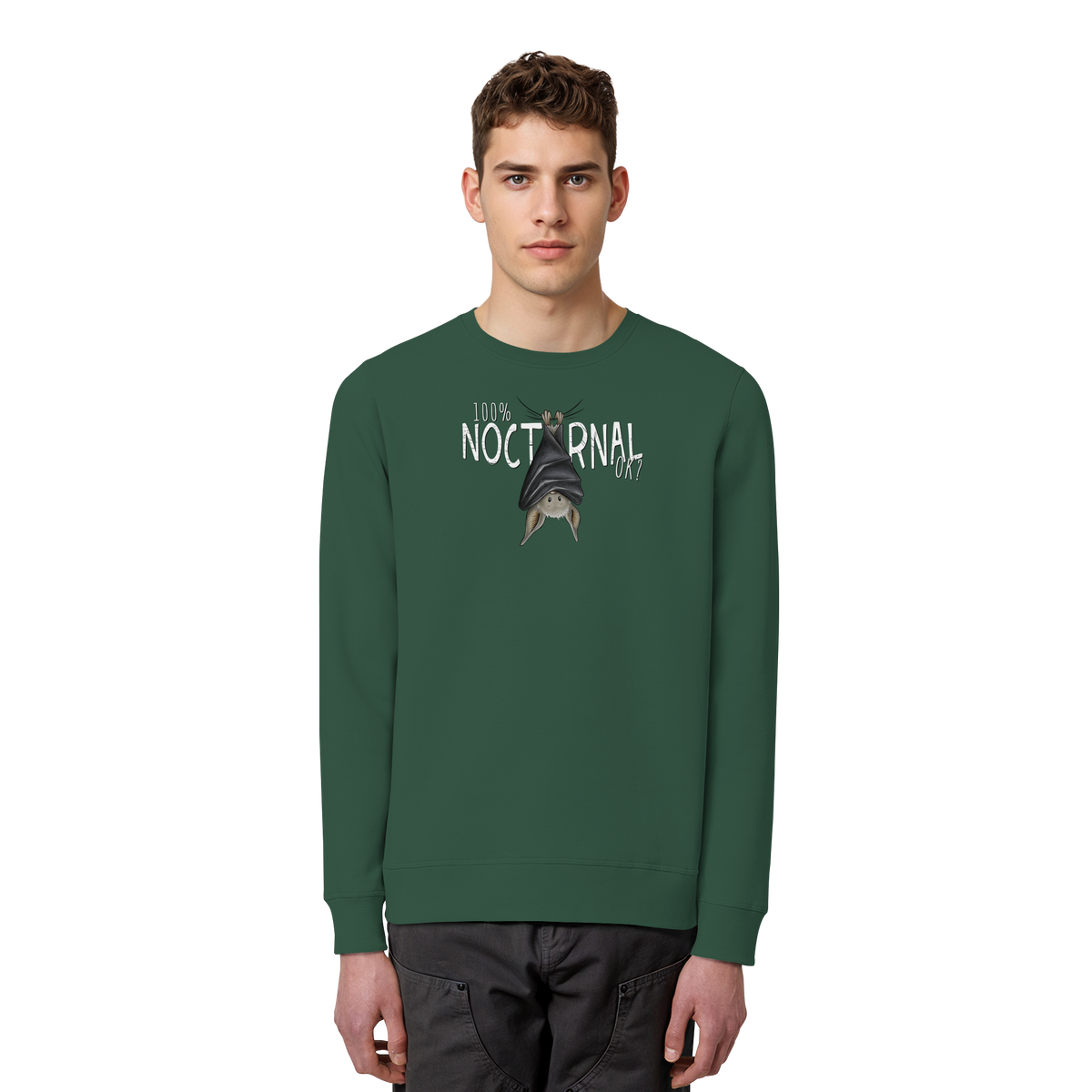 100% nachtaktive Fledermaus - Organic Basic Unisex Sweatshirt