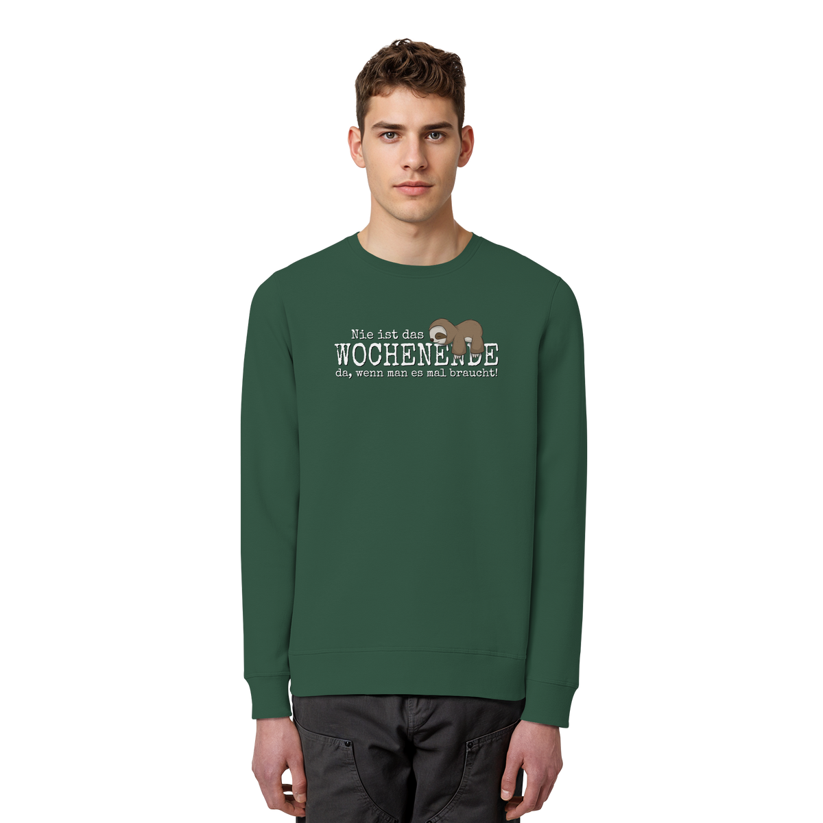 Kawaii Faultier Wochenende - Organic Basic Unisex Sweatshirt