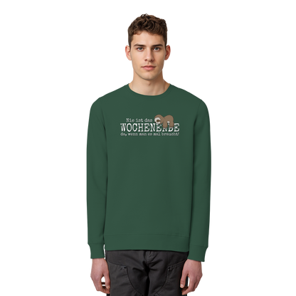 Kawaii Faultier Wochenende - Organic Basic Unisex Sweatshirt