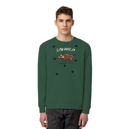 Sauwild wilde Sau | Wildschwein Keiler - Organic Basic Unisex Sweatshirt