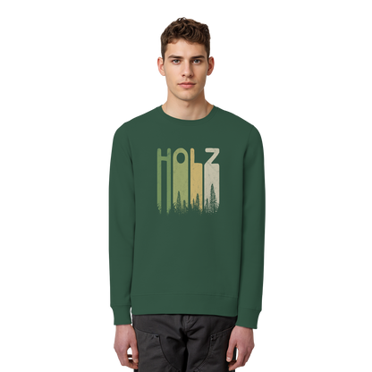 Holz Retro Wald Schriftzug - Organic Basic Unisex Sweatshirt