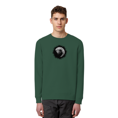 Schwarzer Rabe bei Vollmond  - Organic Basic Unisex Sweatshirt