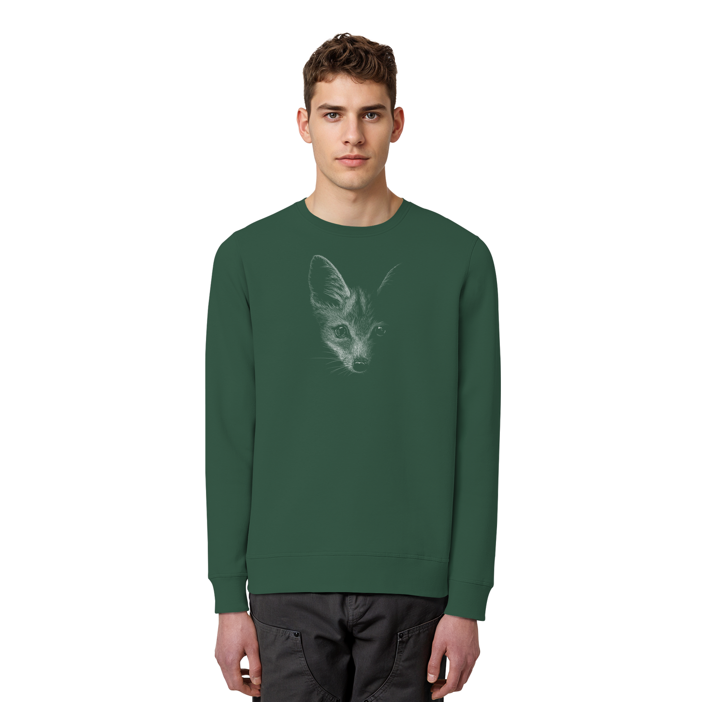 Fuchs Kritzelkunst Illustration - Organic Basic Unisex Sweatshirt