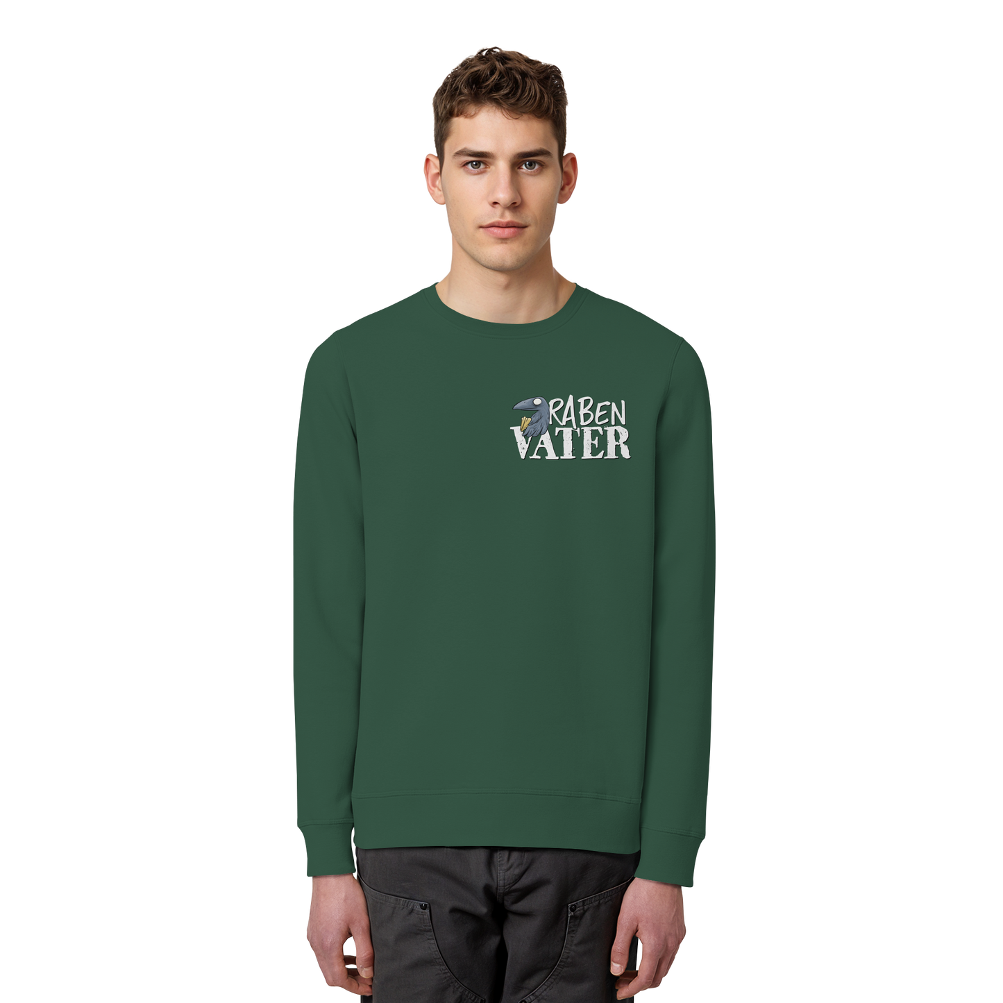 Rabenvater Krähenpapa - Organic Basic Unisex Sweatshirt