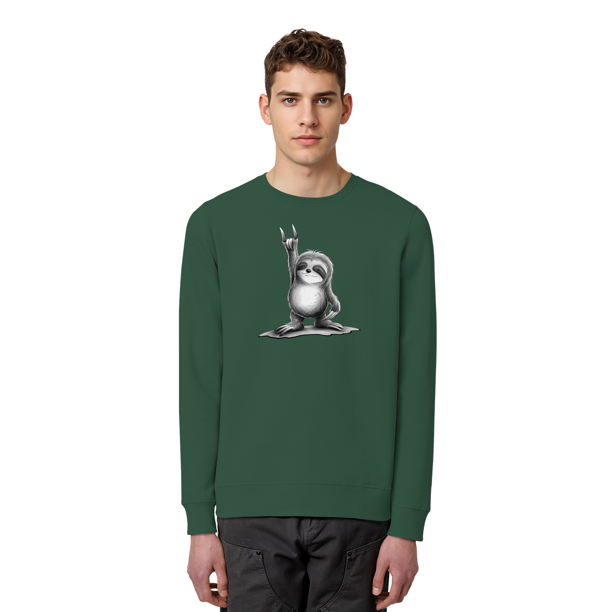 Rock On Party Faultier - Organic Basic Unisex Sweatshirt
