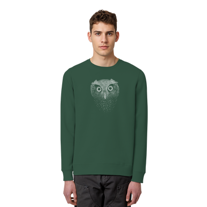 Eule Kritzelkunst Illustration - Organic Basic Unisex Sweatshirt