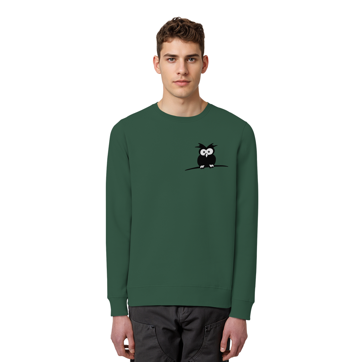 Kleine struppige Eule - Organic Basic Unisex Sweatshirt