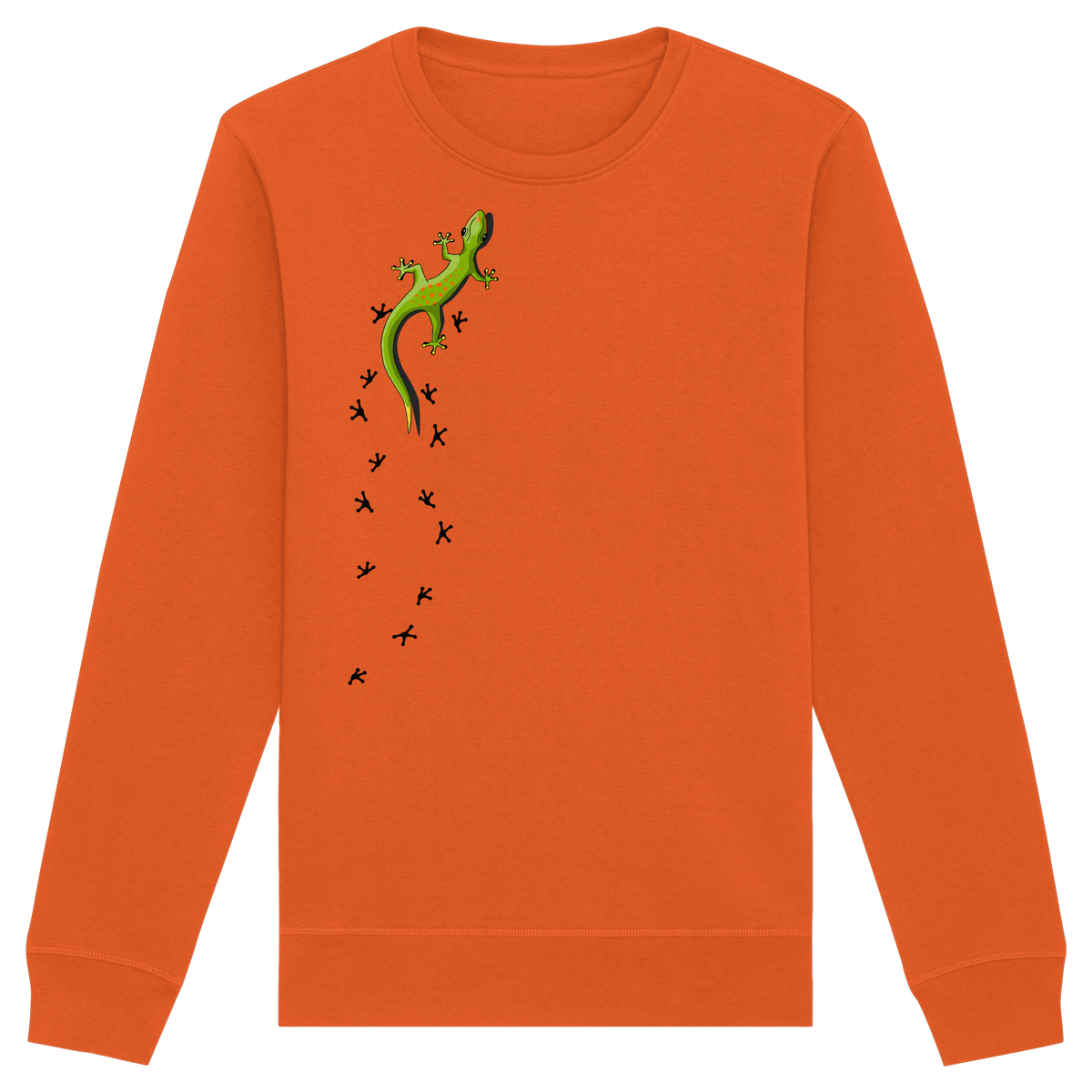 Kletternder Gecko mit Spuren - Organic Basic Unisex Sweatshirt