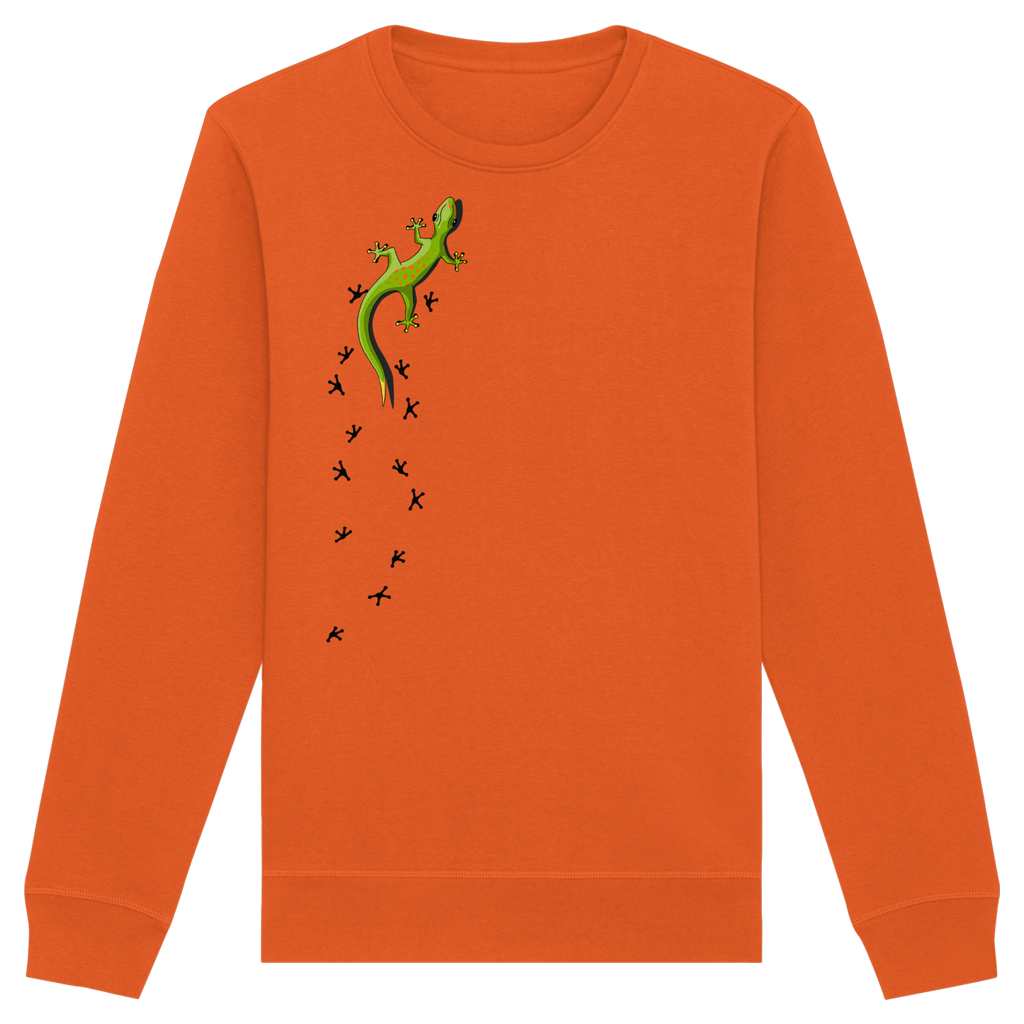 Kletternder Gecko mit Spuren - Organic Basic Unisex Sweatshirt