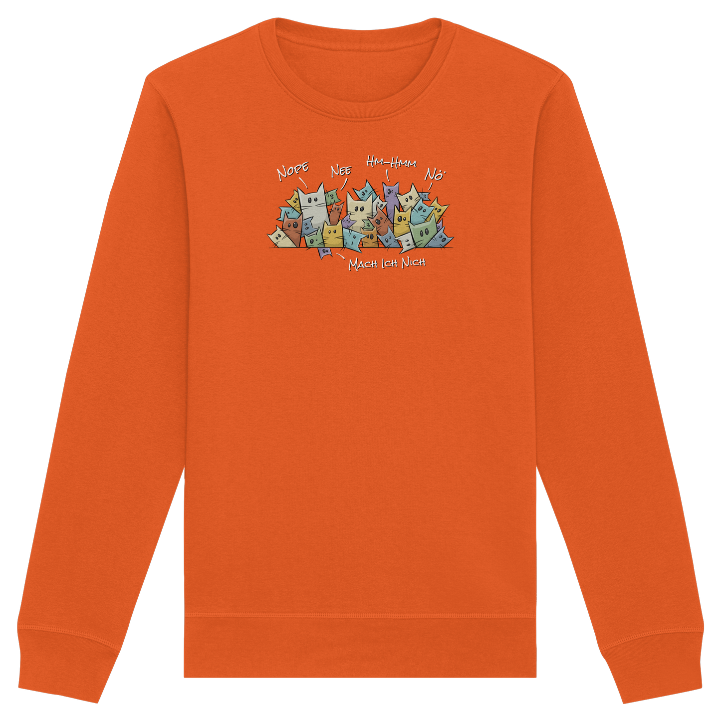 Nope, Nee, Nö Katzen - Organic Basic Unisex Sweatshirt
