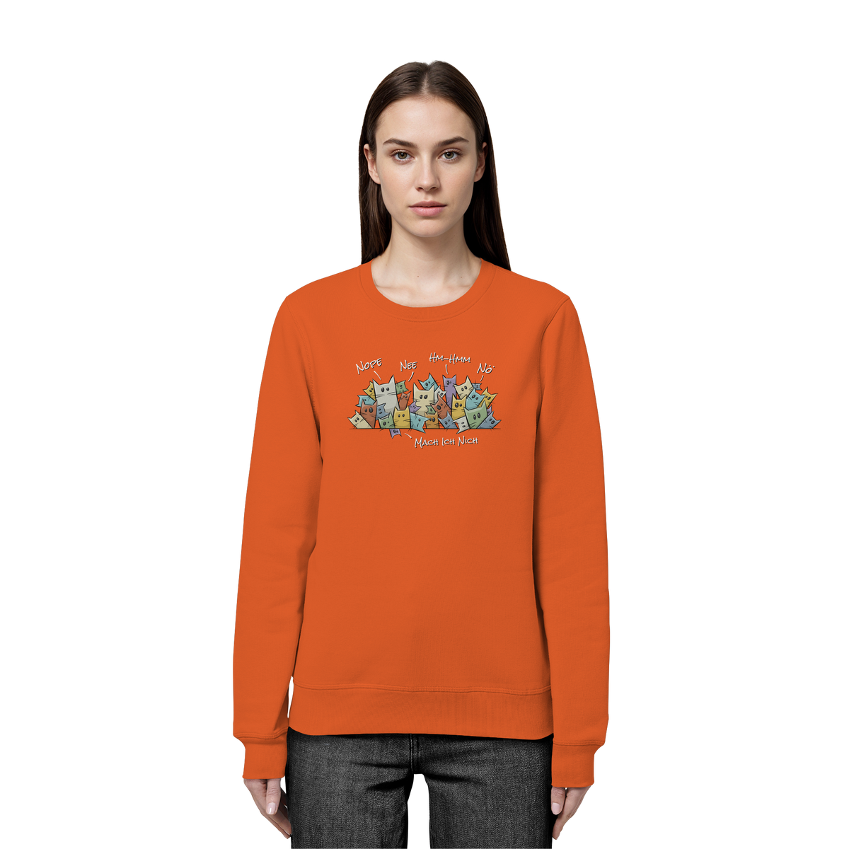 Nope, Nee, Nö Katzen - Organic Basic Unisex Sweatshirt