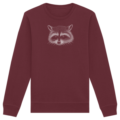 Waschbär Illustration Kritzelkunst - Organic Basic Unisex Sweatshirt