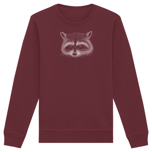 Waschbär Illustration Kritzelkunst - Organic Basic Unisex Sweatshirt