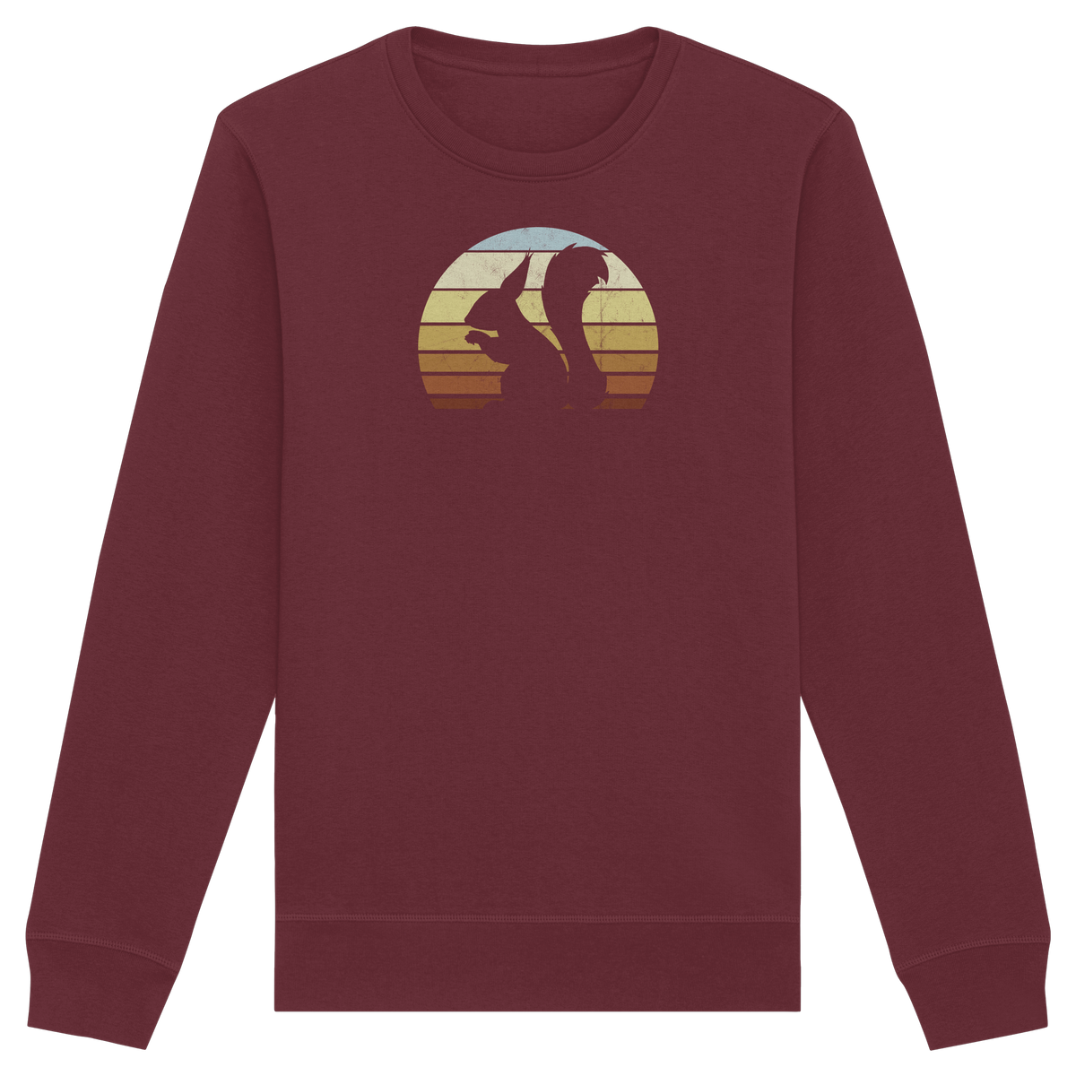 Retro Eichhörnchen Silhouette - Organic Basic Unisex Sweatshirt