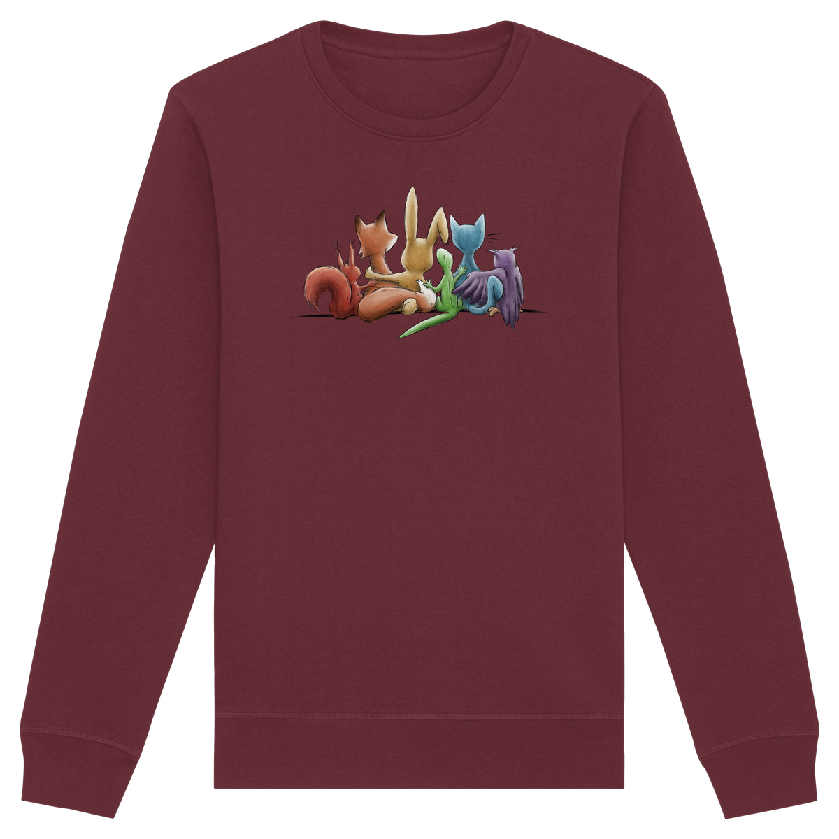 Regenbogen Tiere für Freundschaft, Toleranz und Vielfalt - Organic Basic Unisex Sweatshirt
